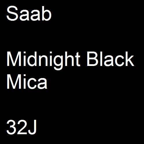 Saab, Midnight Black Mica, 32J.